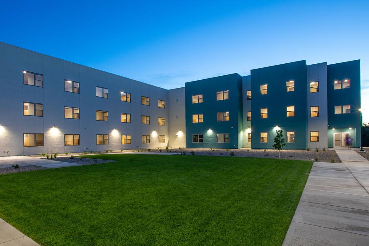 Exterior of Student Housing at San Juan College.